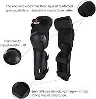 Vista 4 de Equipo de Bicicleta de Tierra para Niños Protector de Pecho Motocross, Traje de Armadura de Motocicleta Juvenil con Protector de Rodilla y Espinilla