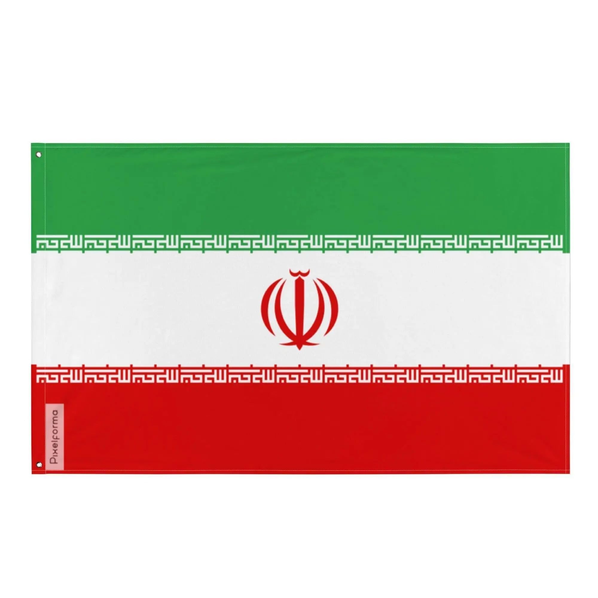 Drapeau de l'Iran anti-déchirure en polyester avec 10 œillets Pixelforma