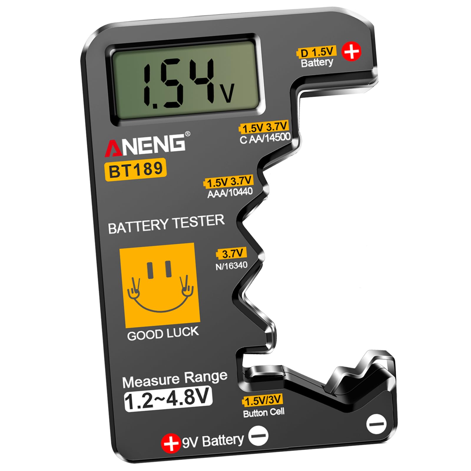 ANENG BT189 Battery Tester for AAA,AA,C,D,9V,F,6F22 Batteries,1.5V/3V Button Batteries,LCD Display Household Battery Detector,Detects Battery Power by Battery Voltage,Universal Battery Checker-picture-34