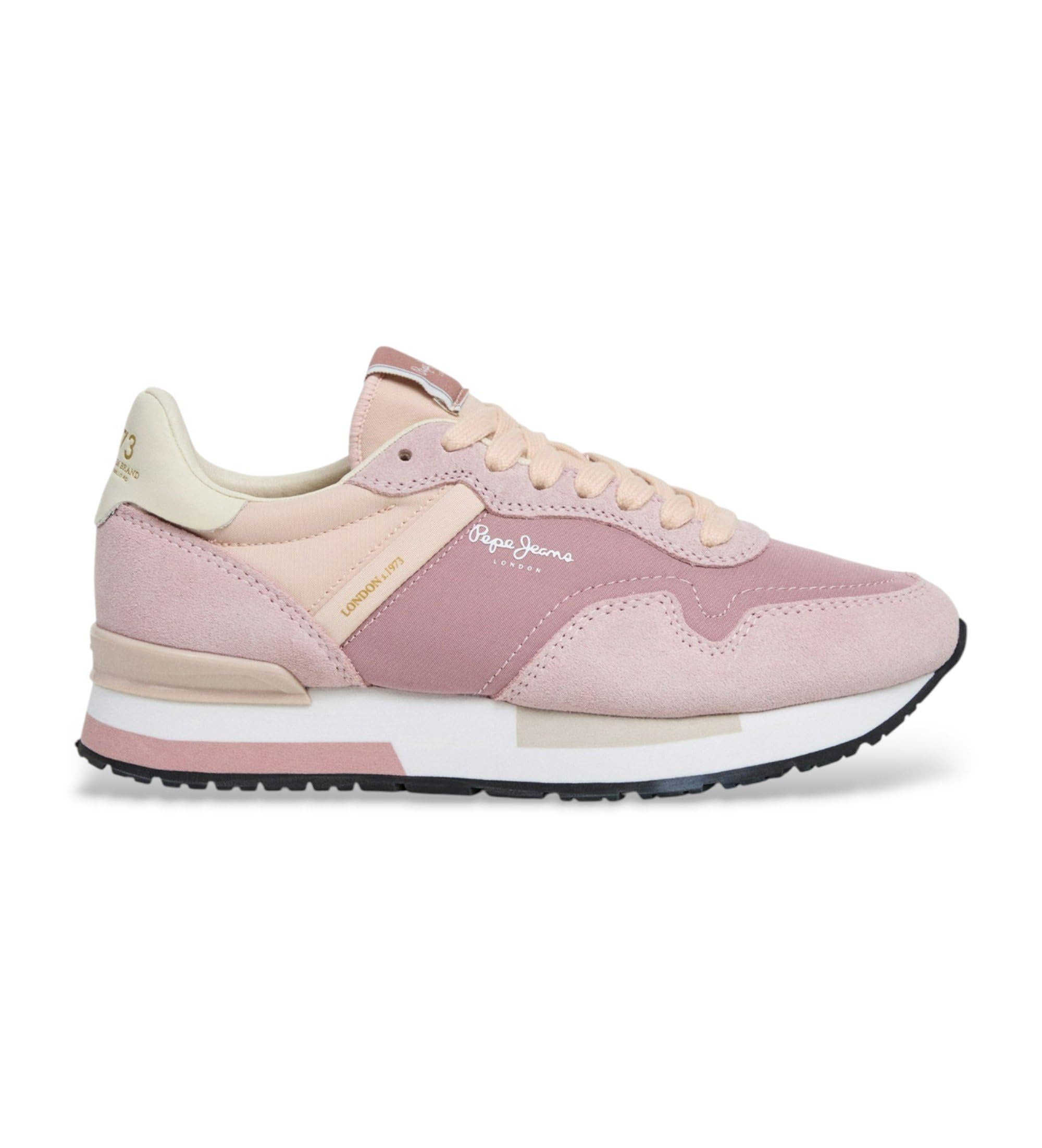 Pepe Jeans Women's HAILON Basic W Sneak, Pink (Washed Pink), 4 UK