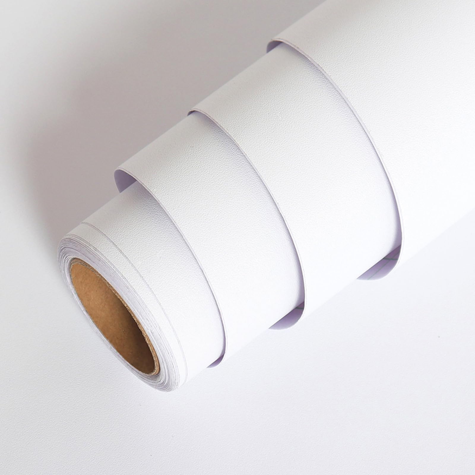 LACHEERY Papier Adhesif pour Meuble Blanc Mat 60cm x 400cm Papier Peint Autocollant Mural Moderne Vinyle Film Vinyle Autocollant Blanc Uni Imperméable pour Comptoir Mur Stickers Frigo Cuisine