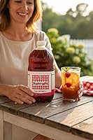 Vista 3 de Southern Sweet Tea Company Té helado de frambuesa, botella de 64 onzas, té negro hecho real, azúcar de caña pura, sin gluten, alto contenido