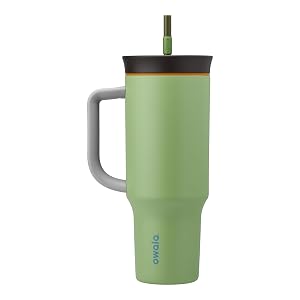 Owala Stainless Steel Triple Layer Insulated Travel Tumbler with Spill Resistant Lid Straw and Carry Handle BPA Free