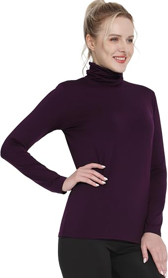 Subuteay Long Sleeve Shirts for Women V Neck Thermal Womens Tops Fleece Lined Womens Shirts for Winter