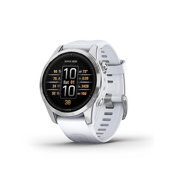 Garmin epix Pro (Gen 2), 42mm, High Performance Smartwatch, Advanced Training Technology, Built-in Flashlight, Whitestone