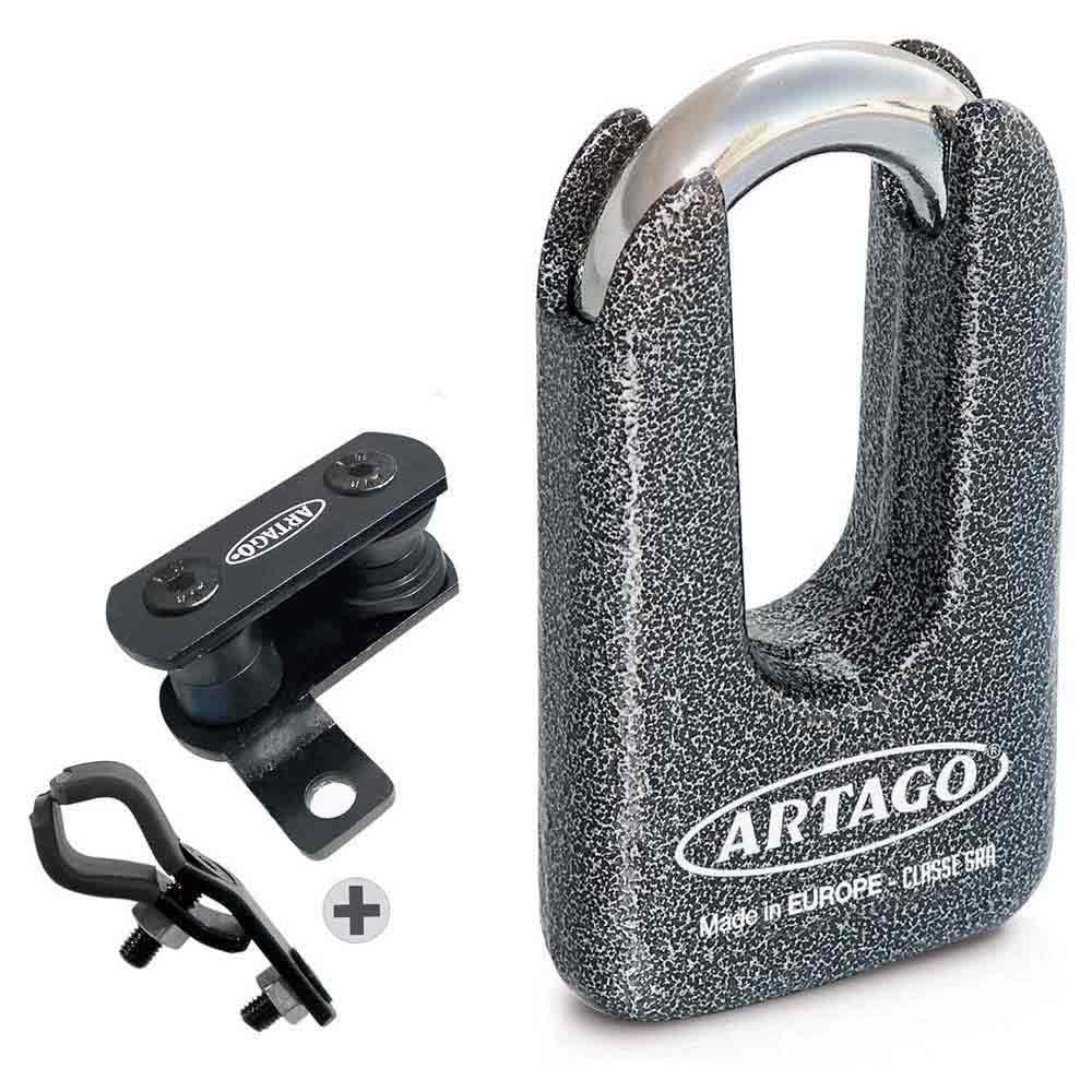 Artago 69T5 Pack Lucchetto Antifurto Bloccadisco ad Alta Sicurezza + Supporto per Ducati Monster Diavel, Omologato Sra, Sold Secure Gold, ART4