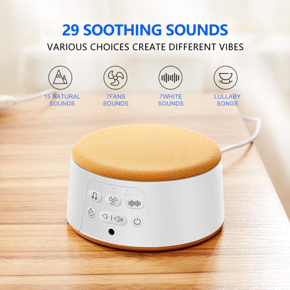 🛒 Crаzу Dеаlѕ White Noise Machine Sound Machine Continuous Playing Mode with 29 Natural Soothing Sounds, Memory Timer Function Powered by AC or USB for Portable Home Therapy and Baby Kids Adults Hоttеѕt Sаlеѕ White Noise Machine Sound Machine Continuous Playing Mode with 29 Natural Soothing Sounds, Memory Timer Function Powered by AC or USB for Portable Home Therapy and Baby Kids Adults