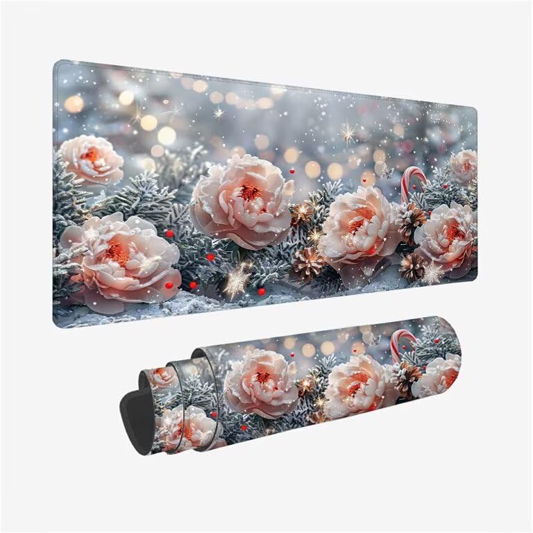 Tapis de souris gamer premium en caoutchouc naturel avec bords cousus durables