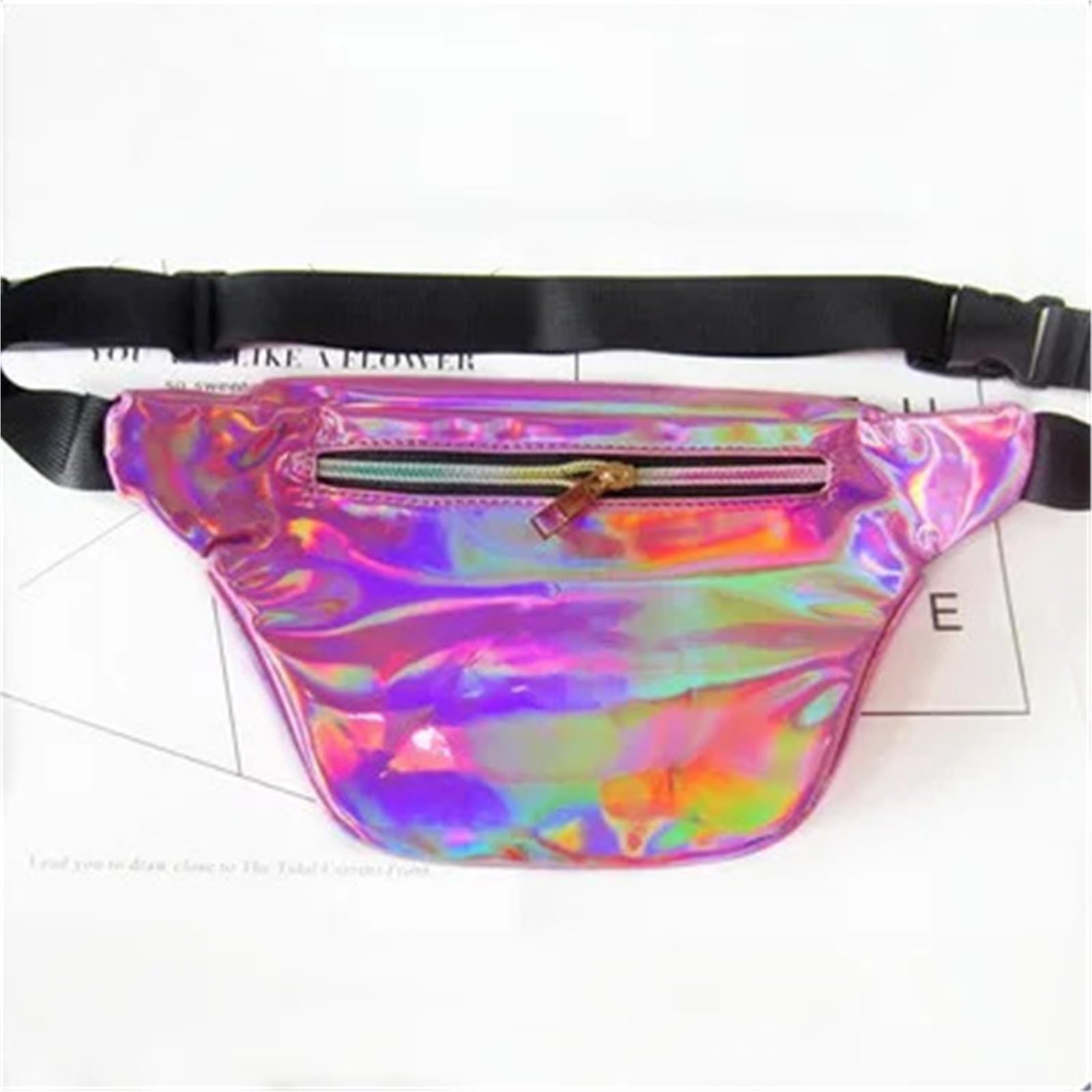 Bauchtasche Festival 20 Stück Oberschenkeltaschen Gürteltasche for Frauen PU-Laser-Hüfttasche holografische Beintasche Leder for Damengürtel(Gold)