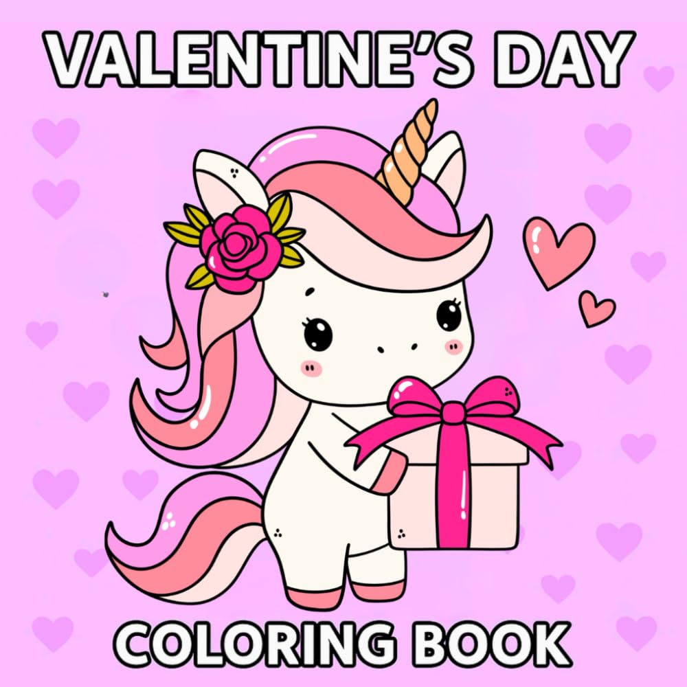 Valentine’s Day Coloring Book: 50 Cute and Cozy Valentine Coloring Pages for Adults, Teens & Kids Featuring Adorable Animals, Hearts and Sweet Love Scenes (Cozy Coloring Books)