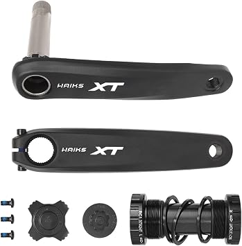 1x Mountain Bike Crankset 170mm with 34-40T Chainring & Bottom Bracket - 6061 Alloy Hollow Integrated MTB Crank Set, Narrow-Wide Teeth, Compatible 8-12S BSA24/BB92/PF30/BB30/T47