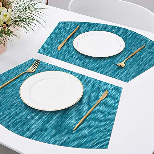 Tapetes redondos de PVC em formato de cunha para mesa redonda decorativa jogo de mesa para mesa de j