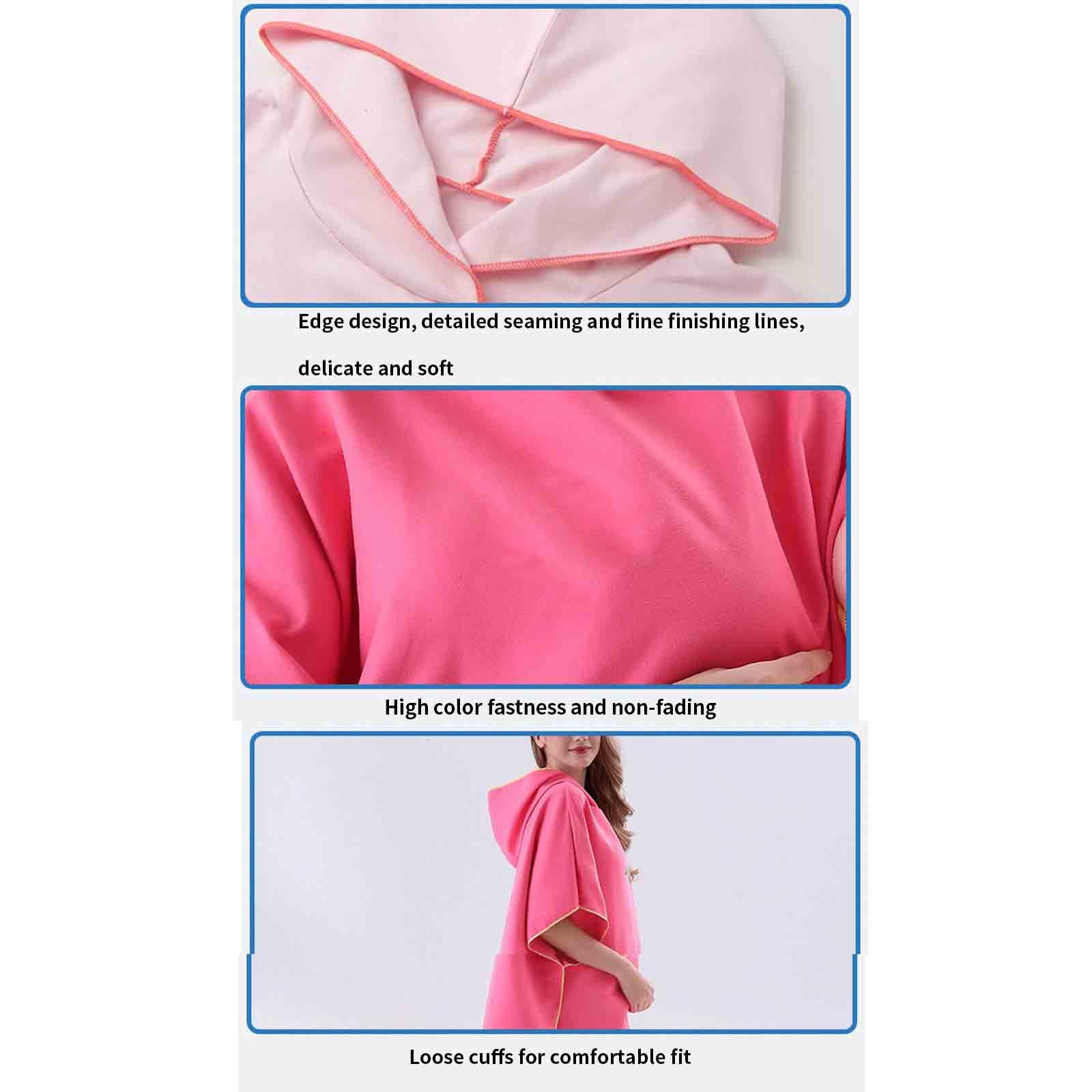 JUSHZ Grande Serviette De Bain Drap De Bain Linge De Bain Serviette De Plage Microfibre Grande Taille Blanche Plage Femme Peignoir Portable Capuche Séchage Rapide Adult (Red,109x88CM)