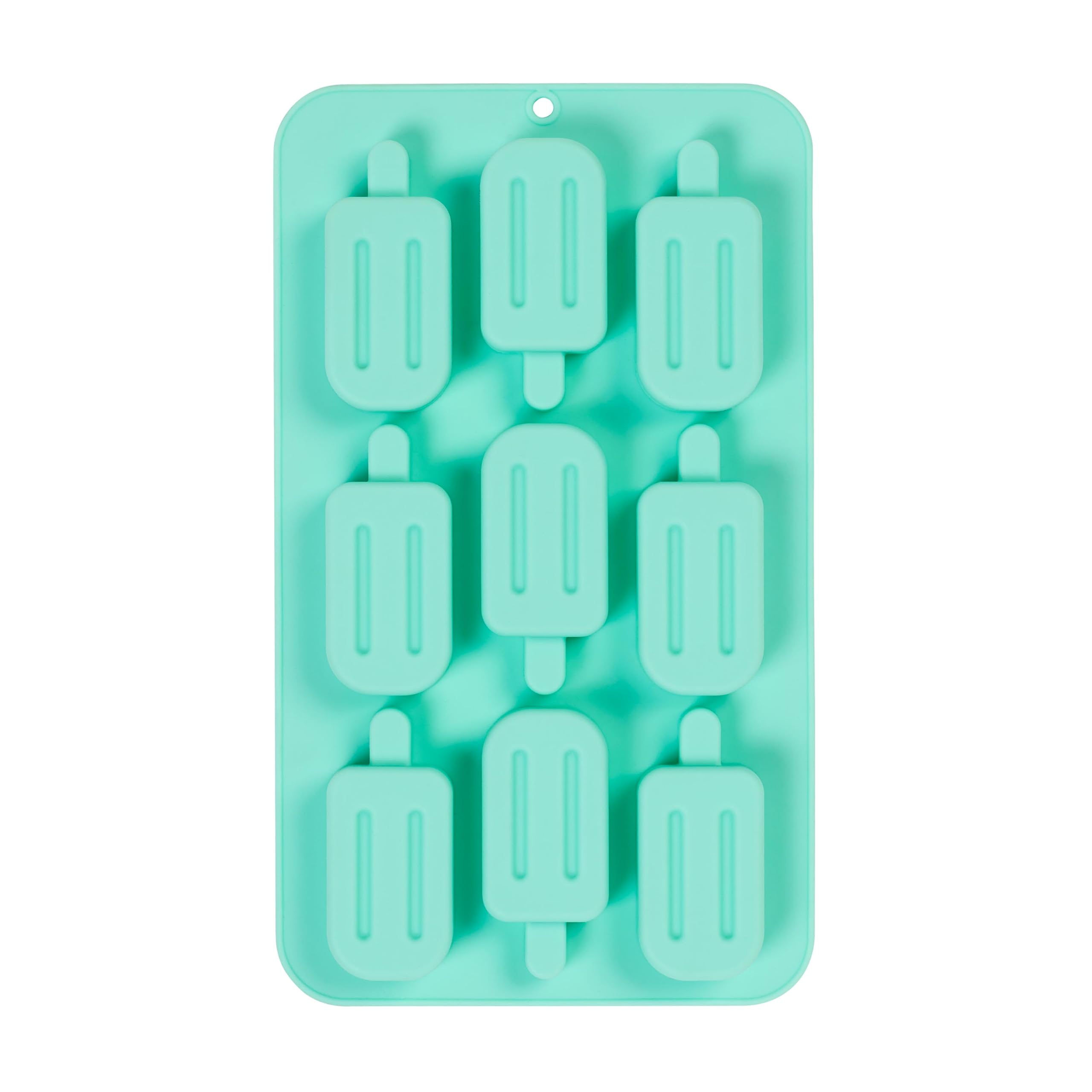 Tala Silicone Baking Mould, 9 Hole Lolly Shaped Design Mould for Baking Individual Themed Cakes, Biscuits, Jelly's, Freezer Pops and Boiled Sweets, BPA Free and Dishwasher Safe