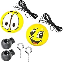 2PCS Garage Parking Aid-Parking Ball, Parking Ball Guide System, Retractable Parking Assist Ball, Parking Assistant with Ball Sensor Assist Solution, Perfect Garage Car Stopper for Vehicles(Smile)