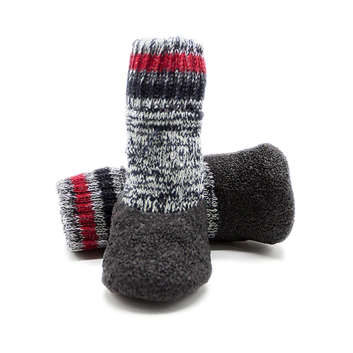 PRETYZOOM 3er-Sets Hundesocken Ungepolsterte Hundeschuhe Für Den Einsatz Grau 2 Paar X 3