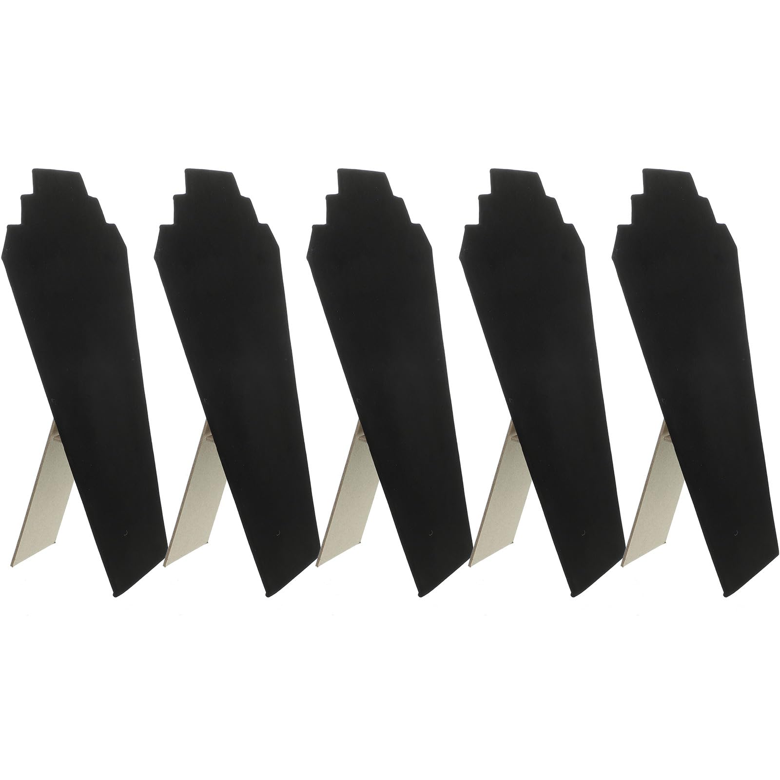 Homoyoyo Espositore Collane da Vetrina Nero 5 Pezzi in Legno | Pendenti e Collane, Rivestimento in Lint, Uso Casa e Evento, Display Versatile Anti-groviglio