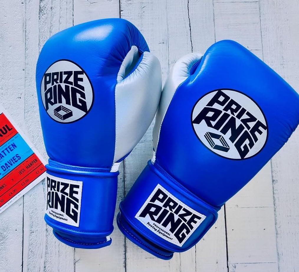 PRIZE RING プロ公式試合用ボクシンググローブ 10oz 青/シルバー Amazon.co.jp: PRIZE RING/プライズリングボクシンググローブ