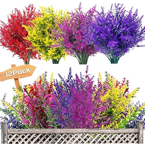 UV Resistant Artificial Lavender Flower Bundles Cover