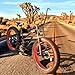 MICARGI SLUGO-SS Fat Tire Cruiser Bike for Mens & Women, Chopper Stretch Bike with Hi-Ten Steel Frame 7-Speed DISC Brake, Complete Cruiser Bicycle for Adults (BK/RED)