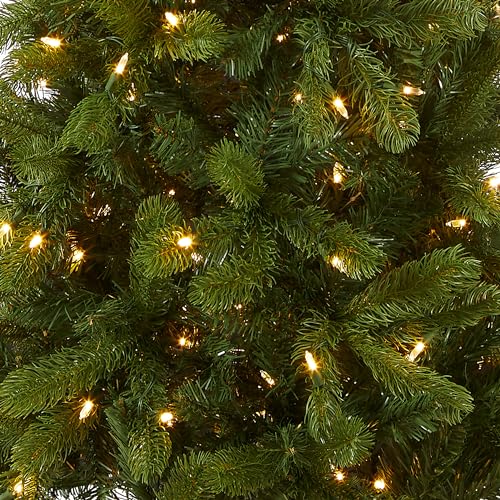 National Tree Company PEDD4-392D-65 Pre-Lit 'Feel Real' Artificial Slim Downswept Christmas Tree thumb #1