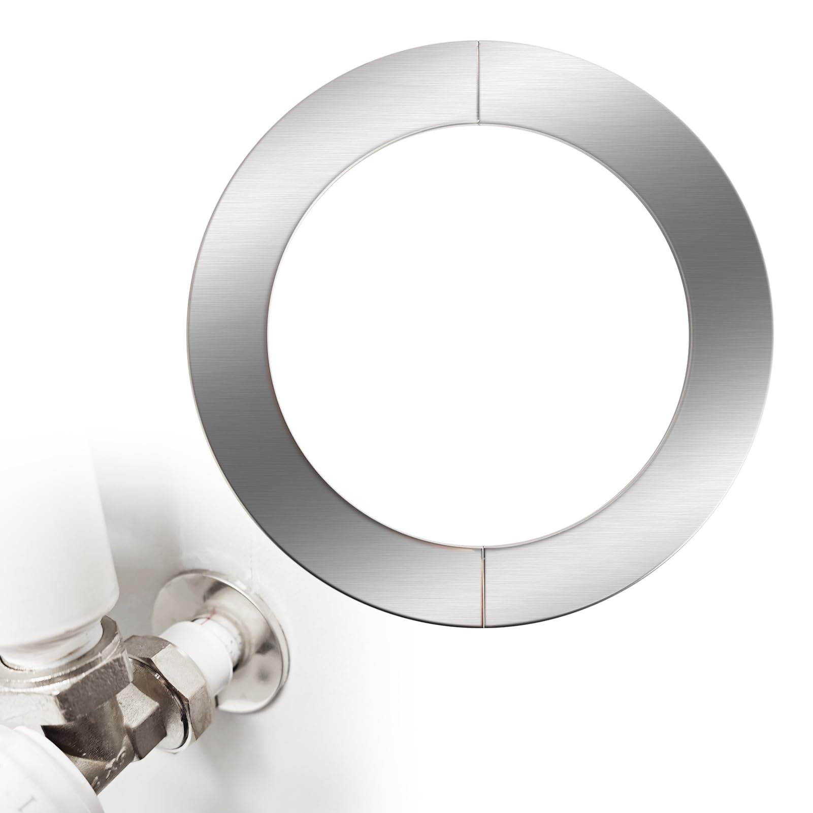 Rosetta per canna fumaria, 120 mm Rosetta di Copertura per Canna Fumaria in Acciaio Inox, Rosetta Copri Foro Muro, Manicotto di Protezione per Tubo da Stufa, Accessorio per Camino
