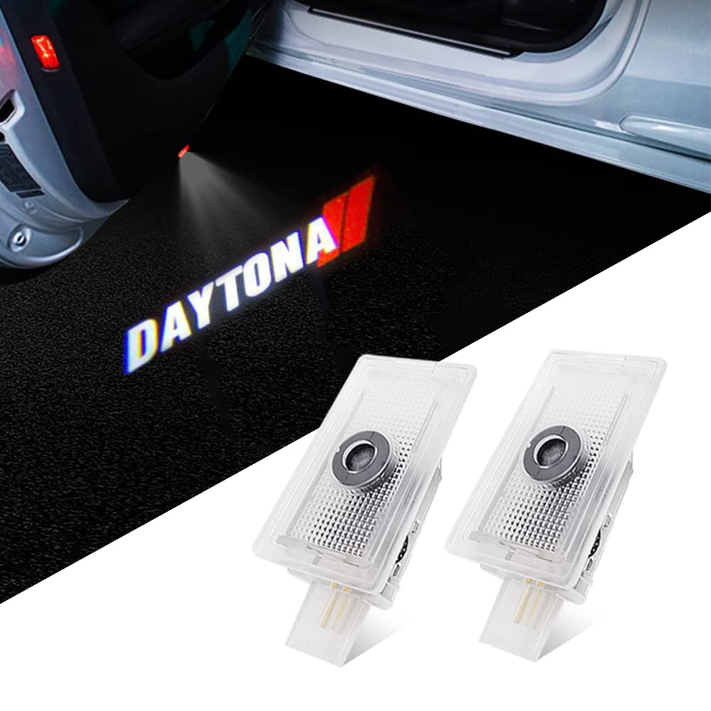 BuJinZeTui Car Door Logo Lights Ghost Shadow Light Laser Courtesy LED Projector Lamps Car Accessories Compatible with Charger Daytona