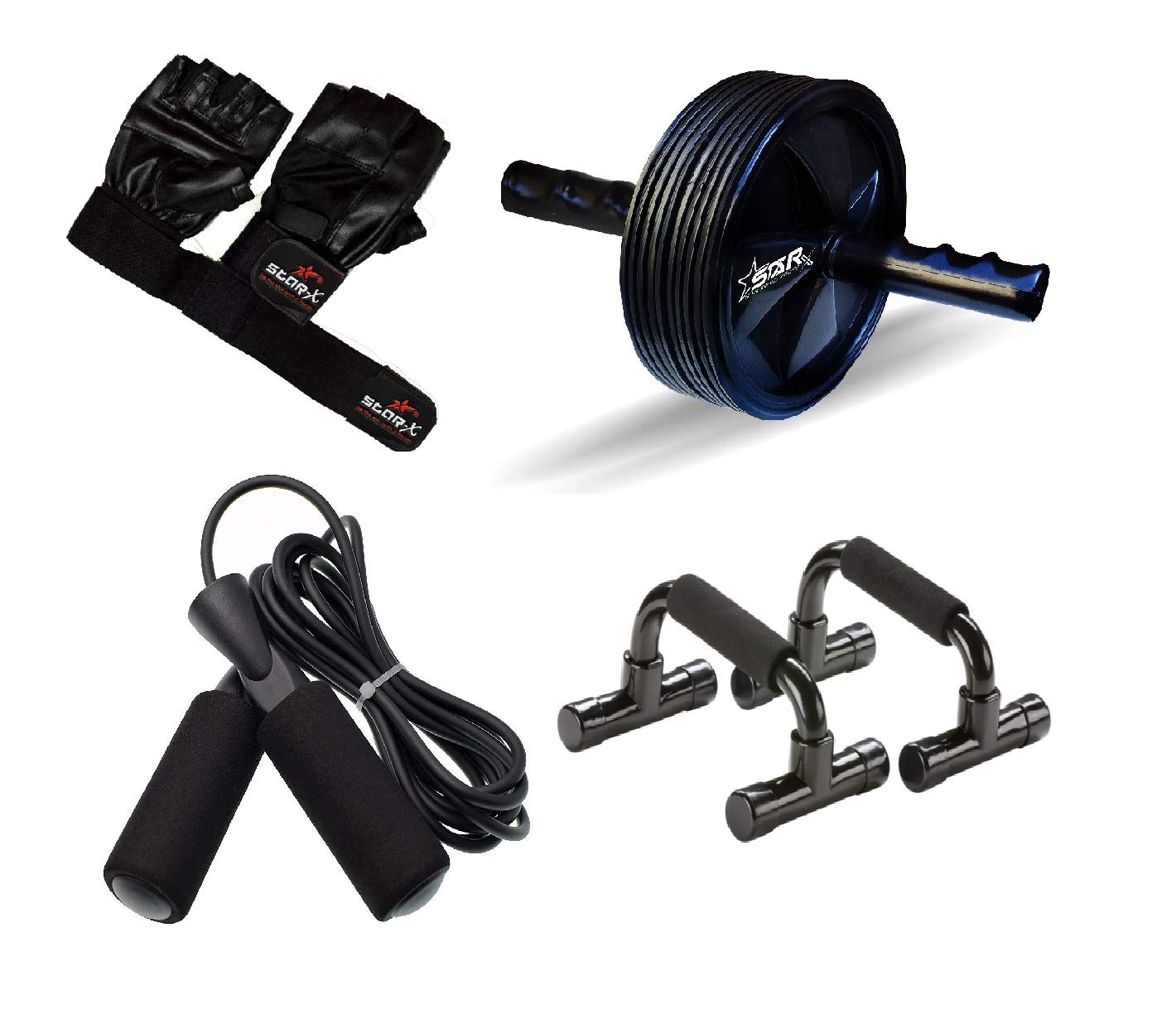 StarX Proudly Made in India Gym Pro Multipurpose Fitness Accessories Combo (Free Size, Black) (B08QCP3VGJ) Amazon Price History, Amazon Price Tracker