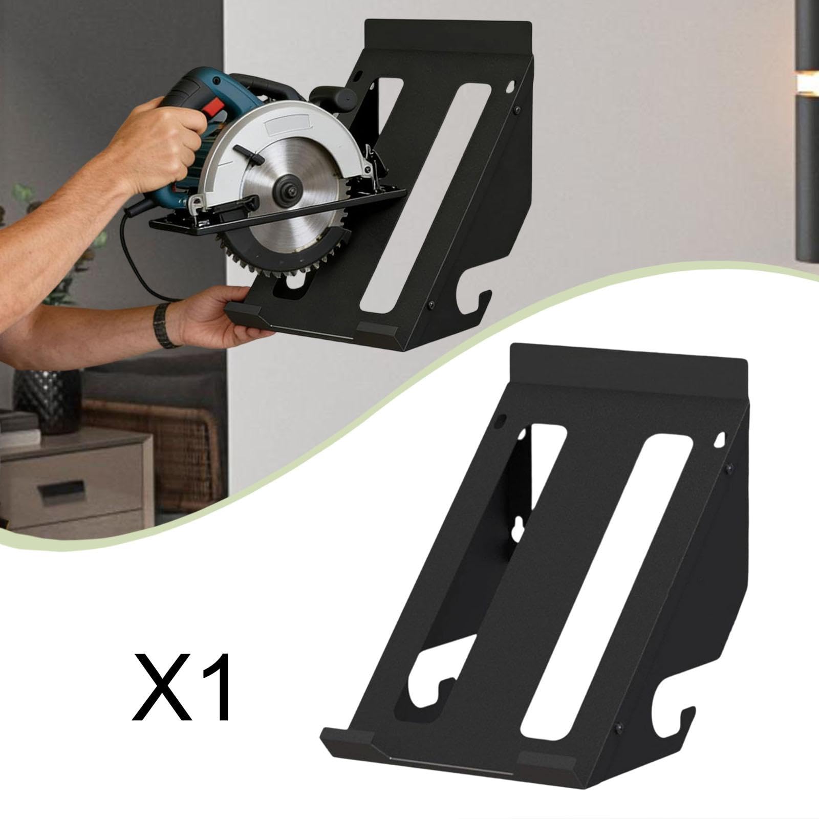 Generic Wandmontierter Kreissägenständer, Wandhalterung Aus Metall, Einfach zu Montierender Werkzeughalter mit Verstärkter Tragfähigkeit, Geeignet für Werkstä, Style B
