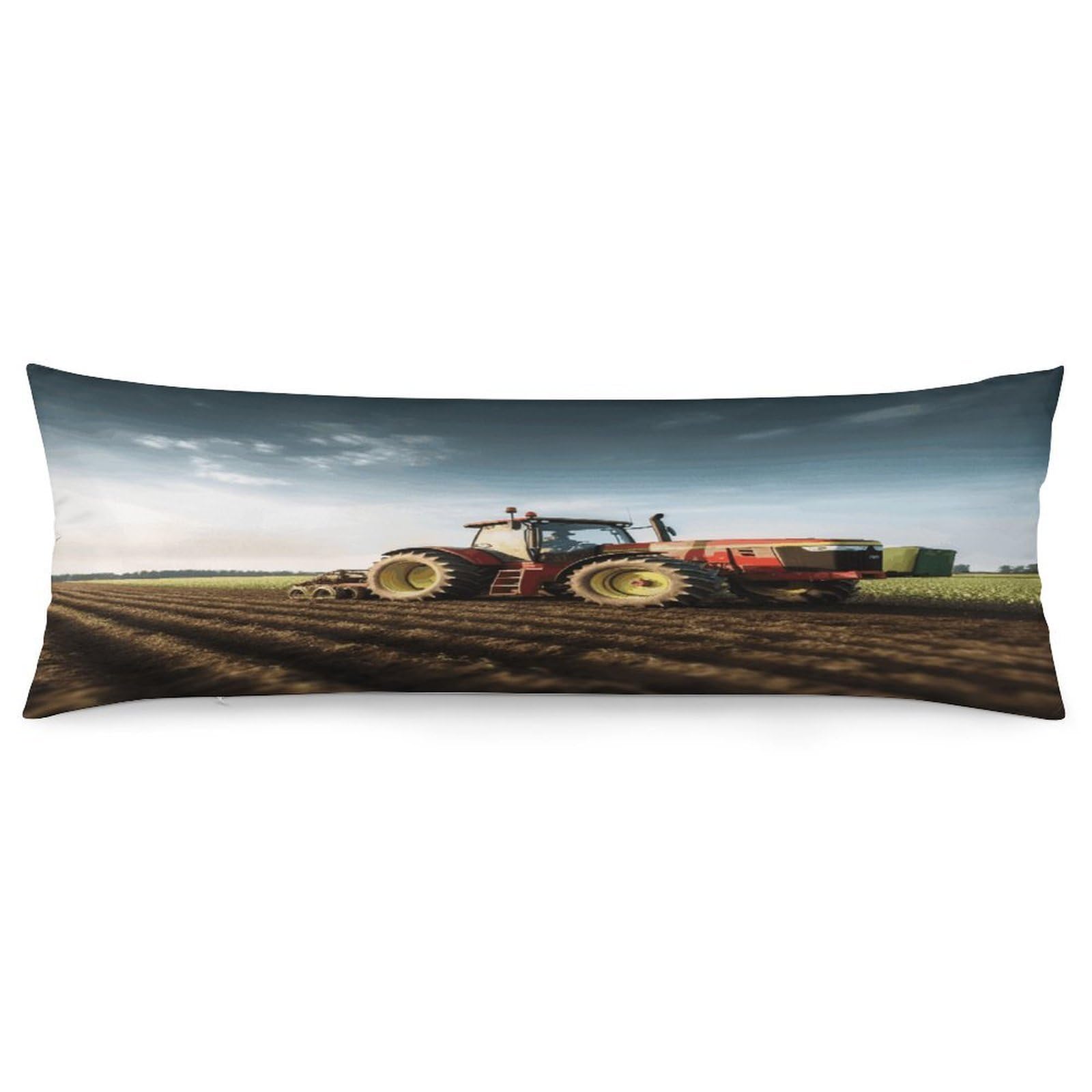 Tractor Farm Throw Pillow Cover Soft Lumbar Pillow Covers with Zipper Breathable Rectangular Cushion Case Polyester Pillow Case Decorative Body Pillow Cover for Couch Bed