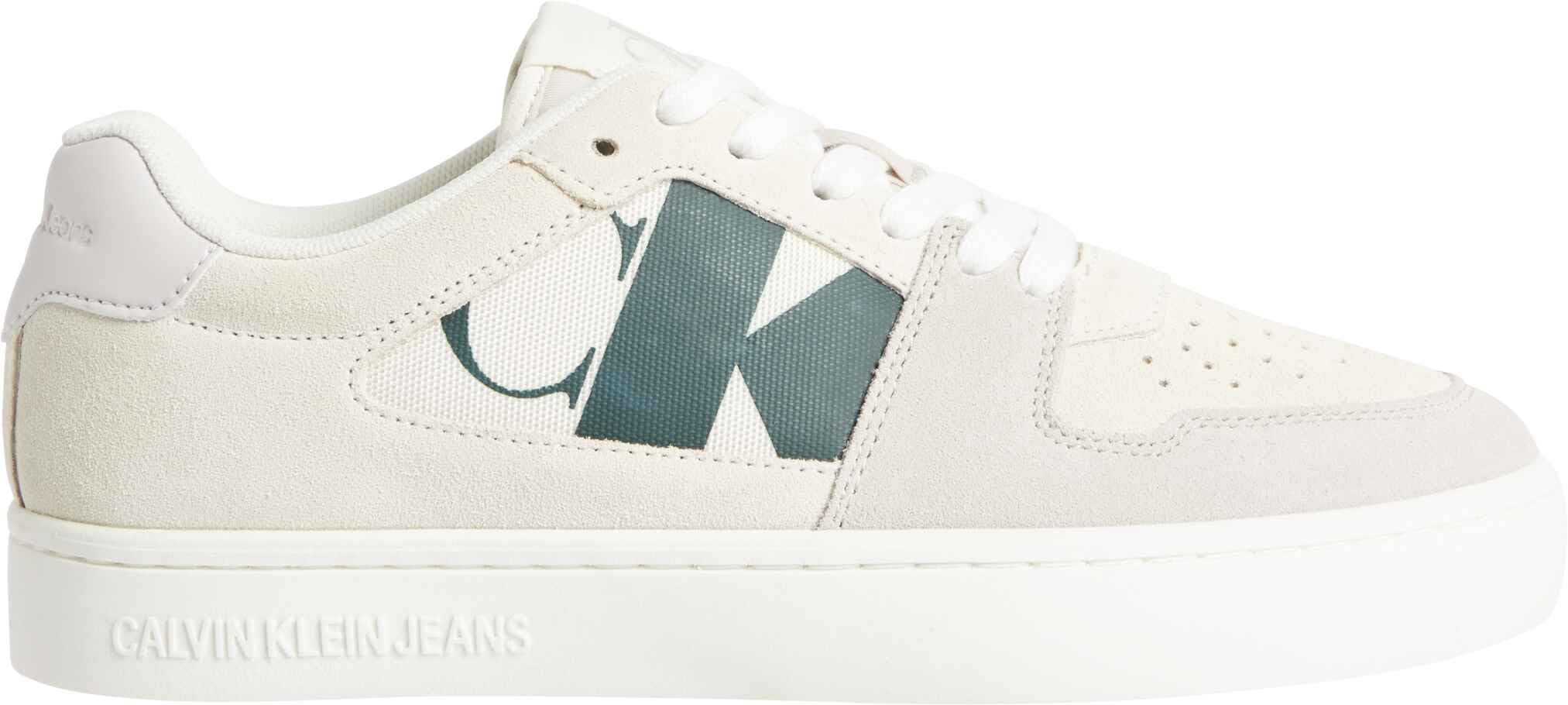 Calvin Klein Jeans Women Classic Cupsole NBS Mix YW0YW01612 Sneakers, Beige (Creamy White/Eggshell), 6.5