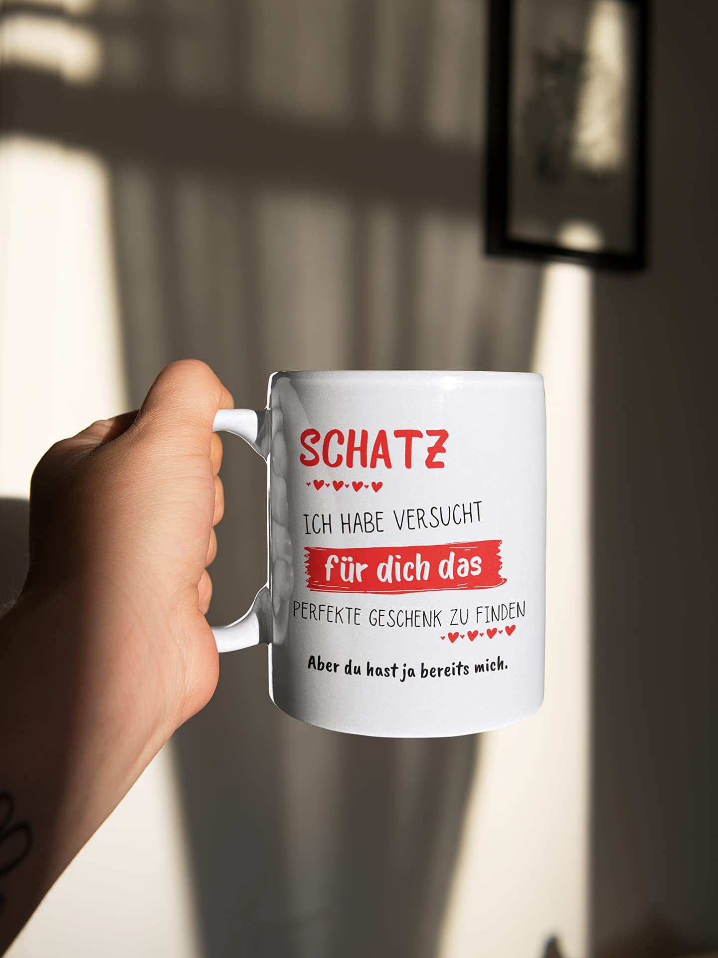 Tazza Divertente Con Scritta "I Mir Egal Wie HautFarbdu Hast (Ich Hasse Jeden)" - Bianca, Stampata A Mano In Germania, Lavabile In Lavastoviglie