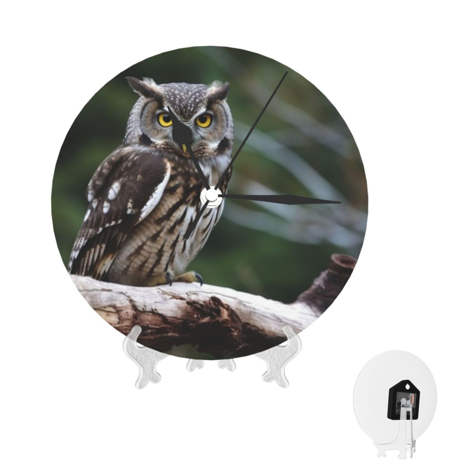 Horloge moderne de cuisine motif hibou pour une ambiance nature et chaleureuse