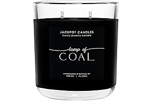 Jackpot Candles Lump of Coal Candle with Mystery Jewelry Necklace: A Unique...