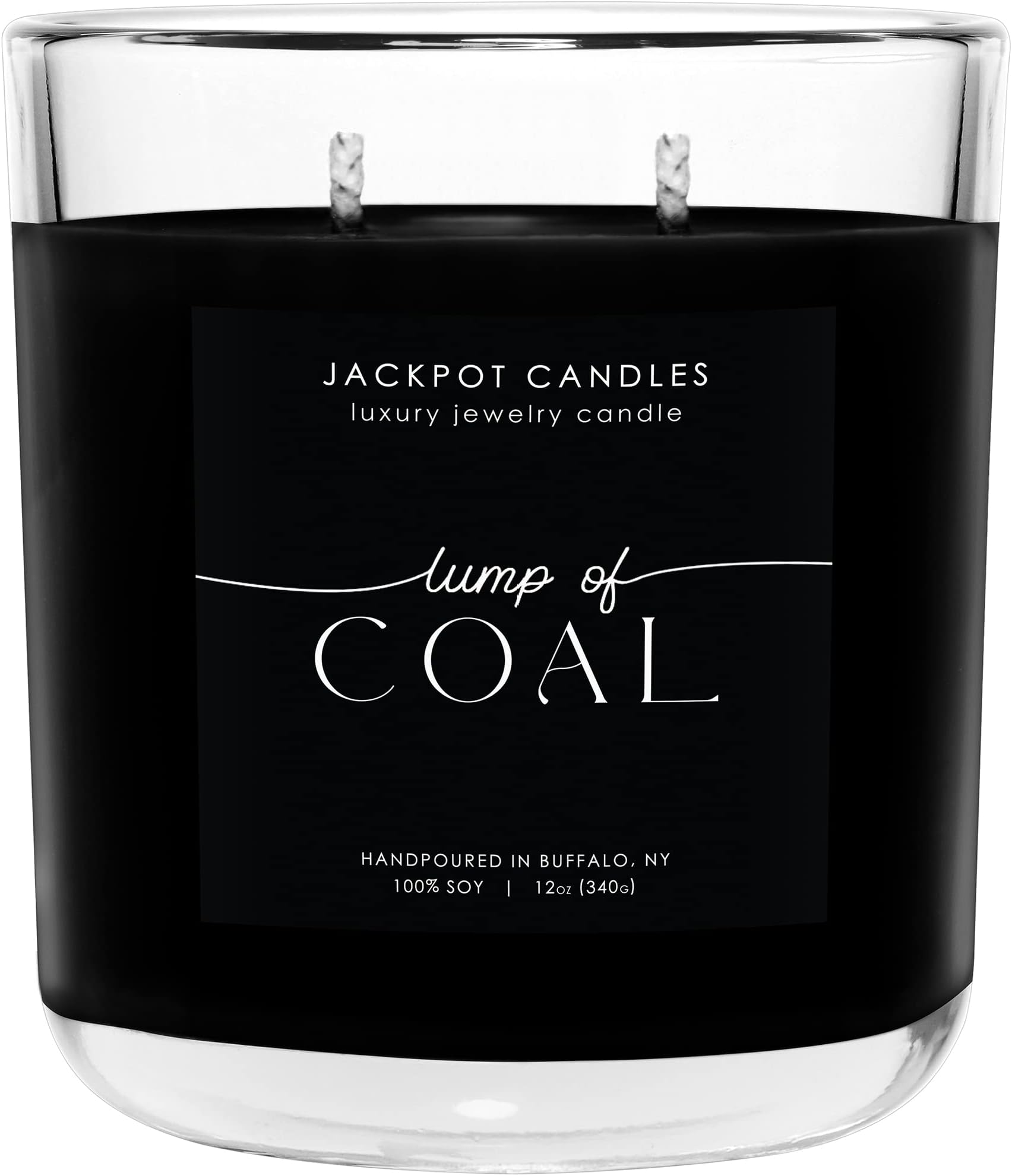 Jackpot Candles Lump of Coal Candle with Mystery Jewelry Necklace