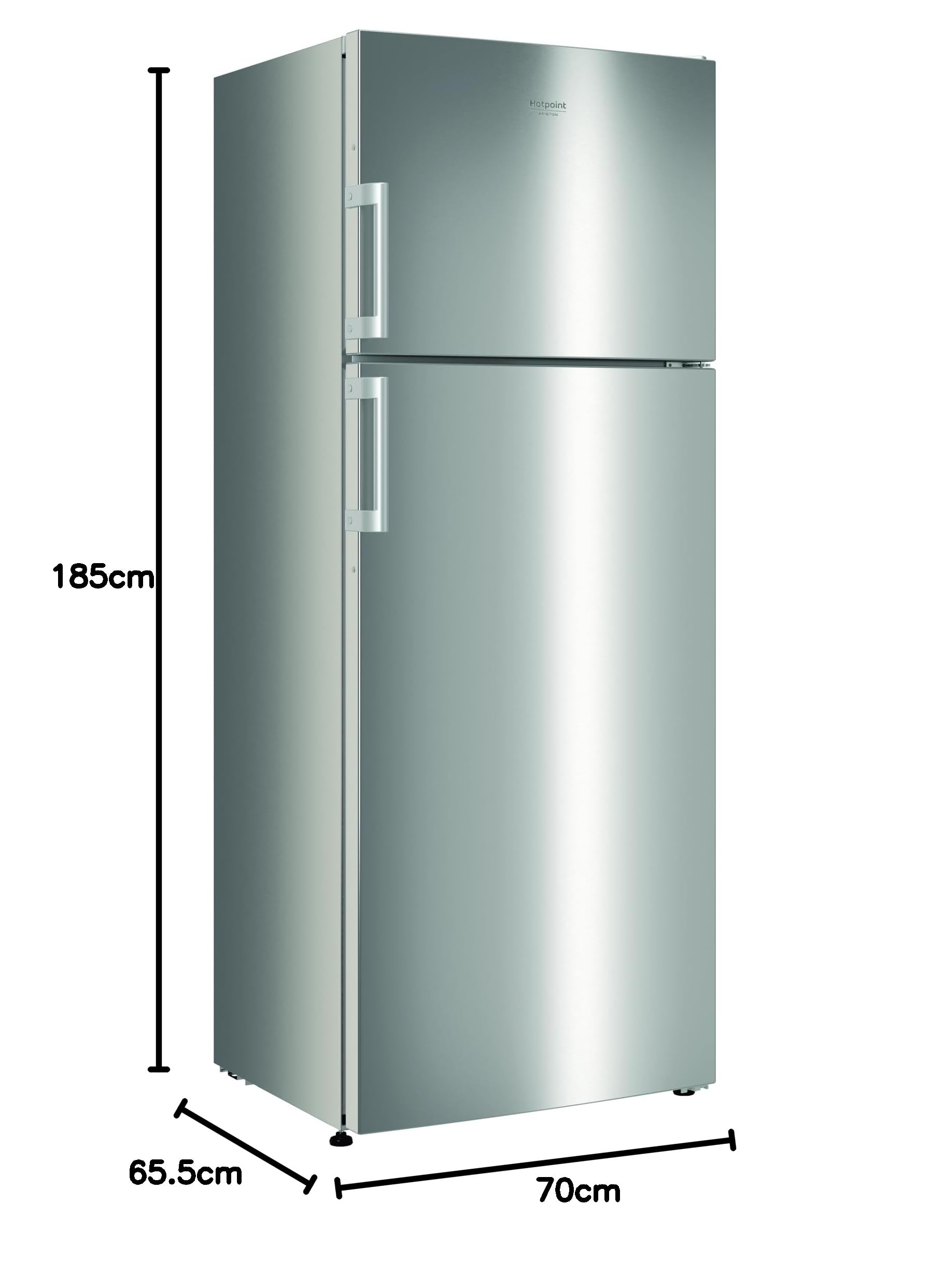 Hotpoint Ariston HAT70I 932 S DC, Frigorifero Combinato Libera Installazione, Capacità 437 L, Acciaio Inox. Dimensioni: 185x 70 x 65.5 cm, Classe Energetica E