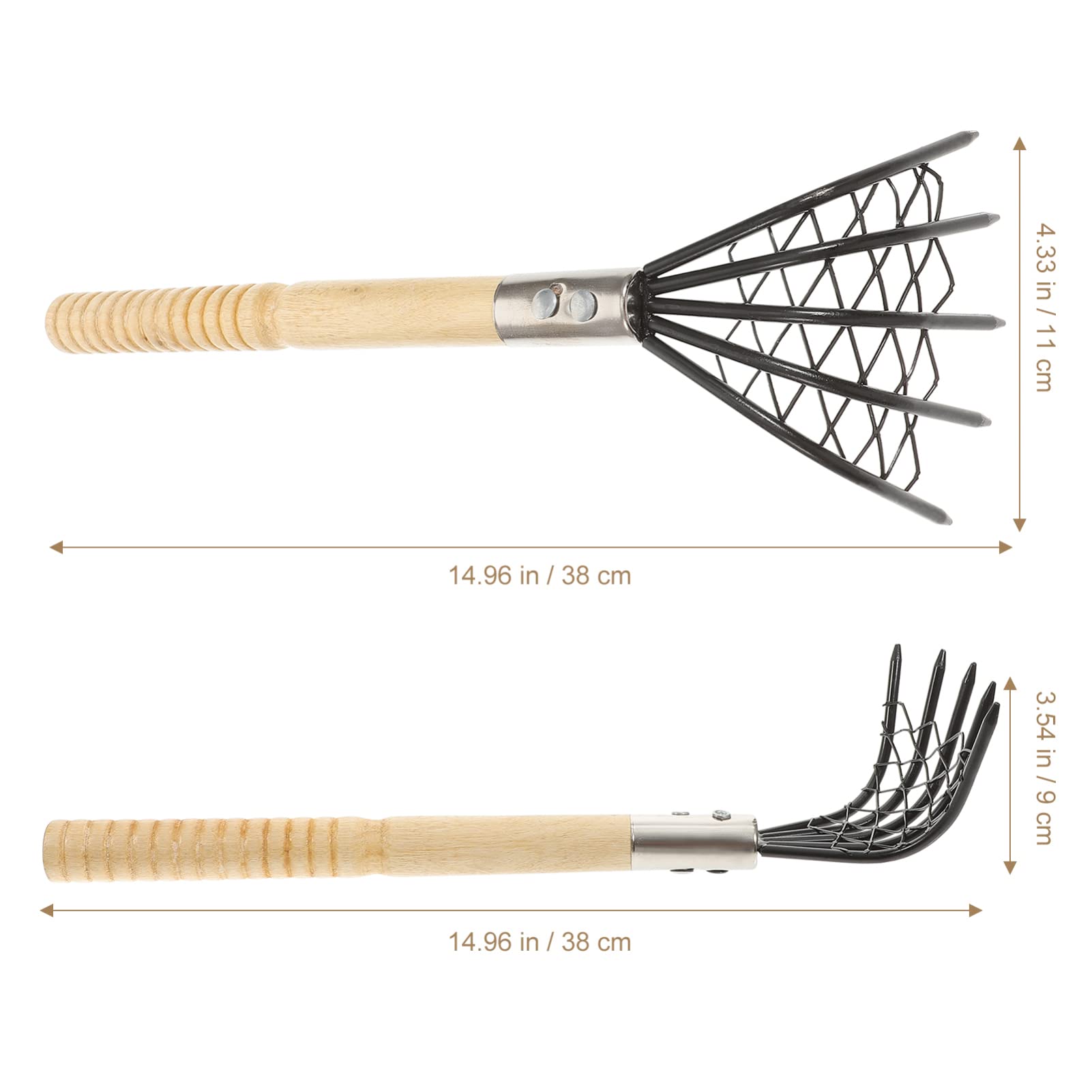 Râteau à Main Pour Coquillages - Acier Inoxydable - Longueur 35 Cm - Léger Et Portable Pour Palourdes, Crabes Sur La Plage