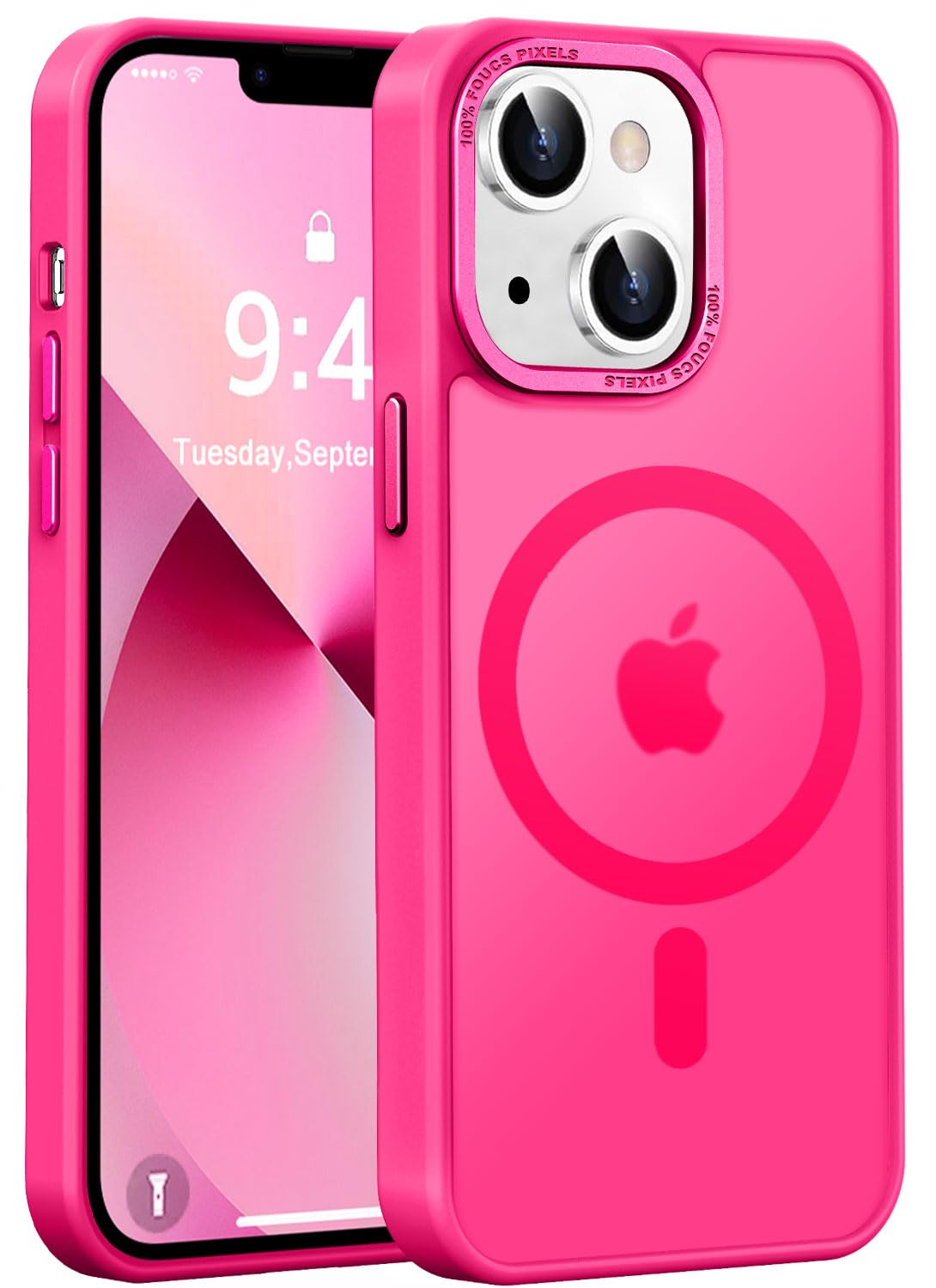 Newfuture Strong Magnetic Compatible with iPhone 17 Pro Case [13 FT Military Drop Protection] [Compatible with Magsafe] Slim Translucent Matte Shockproof with Anti-Fingerprint Phone Case, Tender Pink — view 105