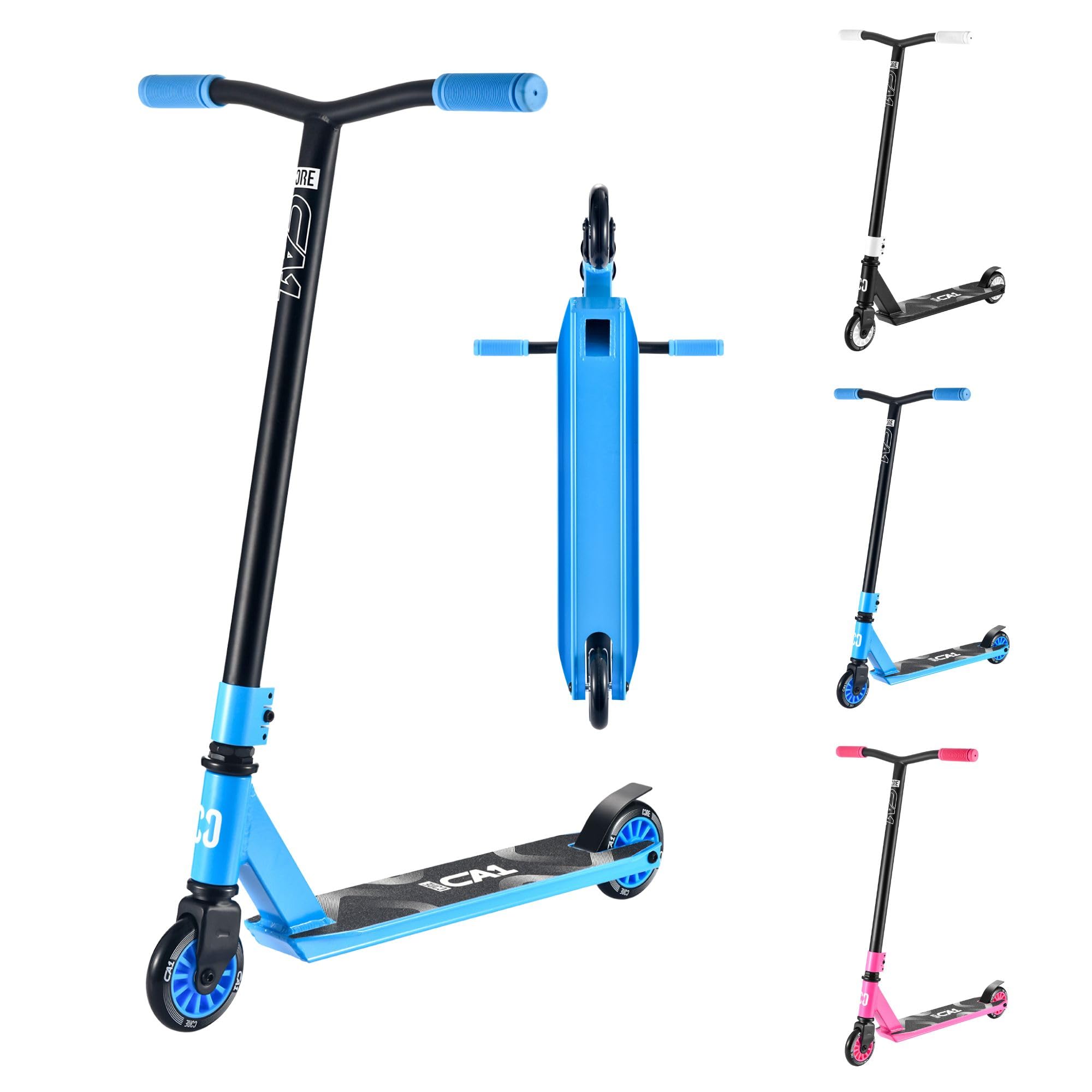 CORE CA1 Beginner Stunt Scooter - Scooter for Kids aged 6-12+, 360° Spin Kick Scooter for Tricks with 110mm Wheels - Pro Scooters For Teenagers & Kids - Blue