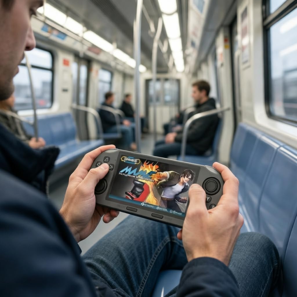 Console rétro Portable MICHLO SF3000HD, écran IPS 4,5", Mini HDMI, Batterie 3000 mAh, Noir