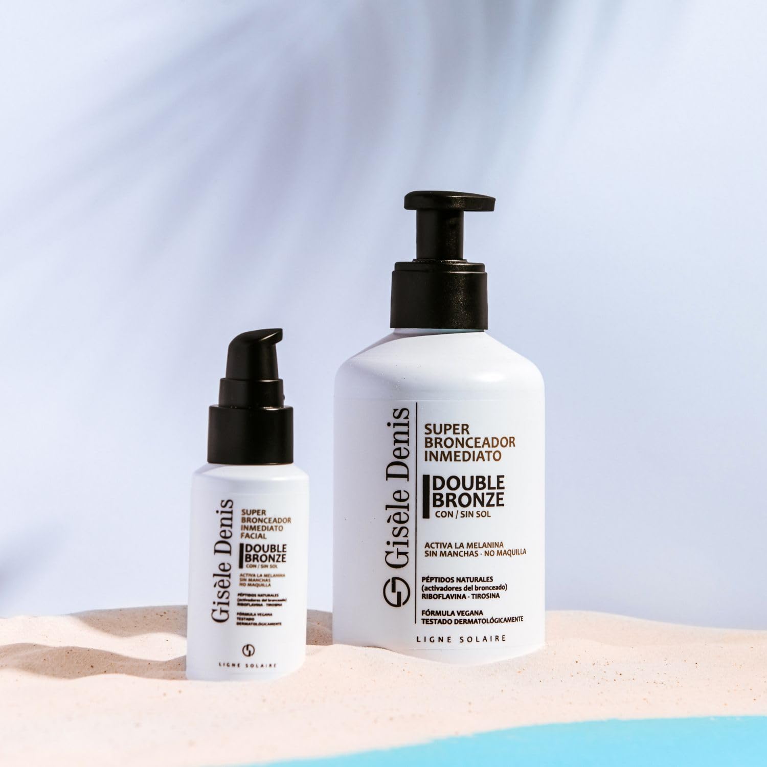 GISÈLE DENIS - Double Bronze Super Instant Tanning Pack, Viso 40 ml + Corpo 250 ml, Crema Abbronzante, Acceleratore di Abbronzatura, Crema Solare Abbronzante, Profumazione Gradevole, Formula Vegana