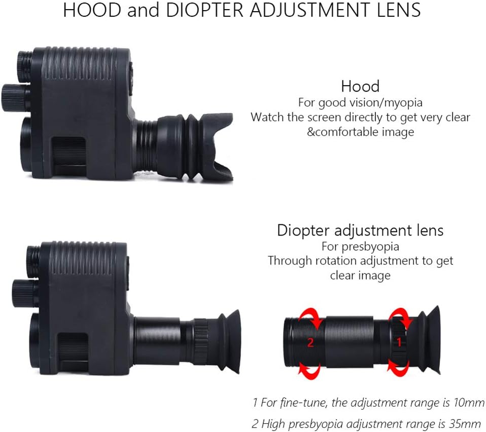 Digital Night Vision Monocular Scope Camera for Complete Darkness, Hunting Infrared Night Vision Rifle Scope Take Photos and Videos with 32GB Memory Card Megaorei 3