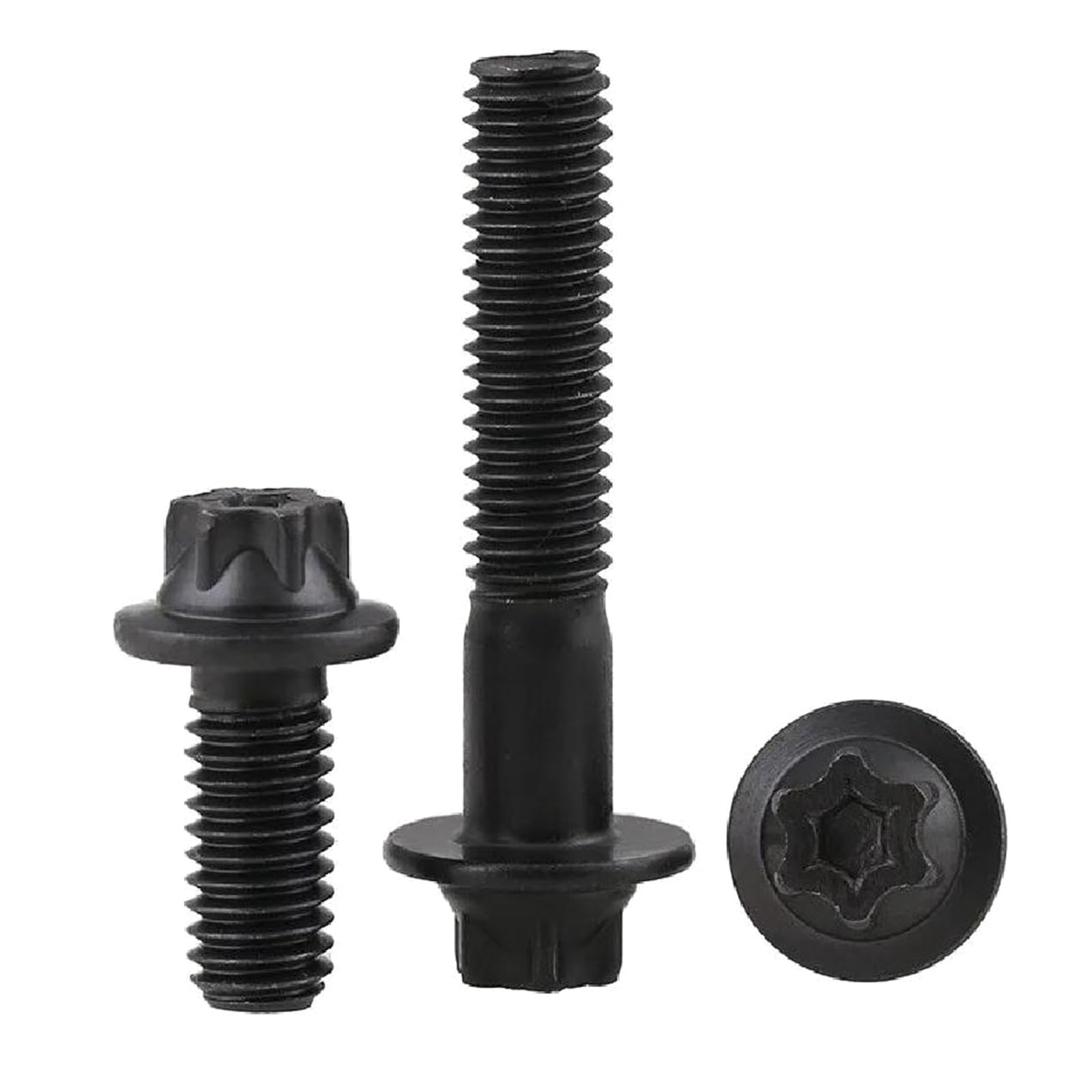 Lot De Vis Et Boulons Torx M5 M6 - Acier 12.9, Tête à Bride, Noir, Métrique (neuf)