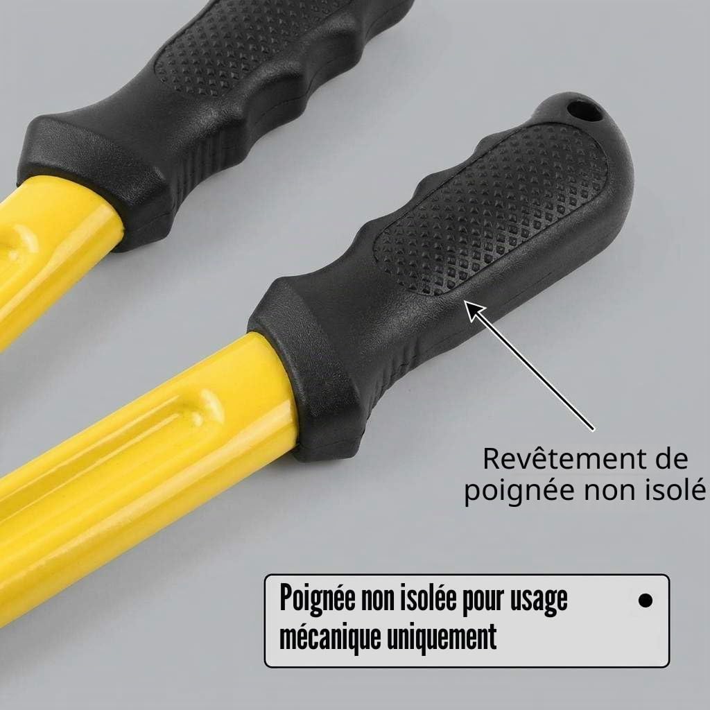 QWORK® 350mm Coupe-câble en acier inoxydable, pour couper des fils d'acier jusqu'à 9mm, avec traitement thermique haute température