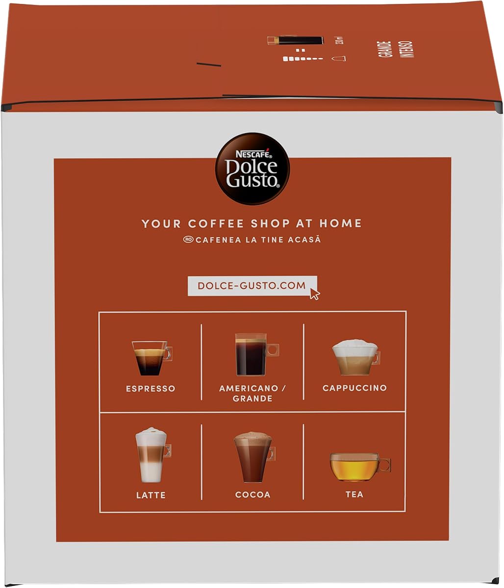 NESCAFÉ Dolce Gusto Café Grande intenso - Cápsulas de Café, 48 Cápsulas (3 x 16) - Americano Grande - Originales para cafeteras Dolce Gusto Grande Intenso 16 unidad (Paquete de 3) — view 4
