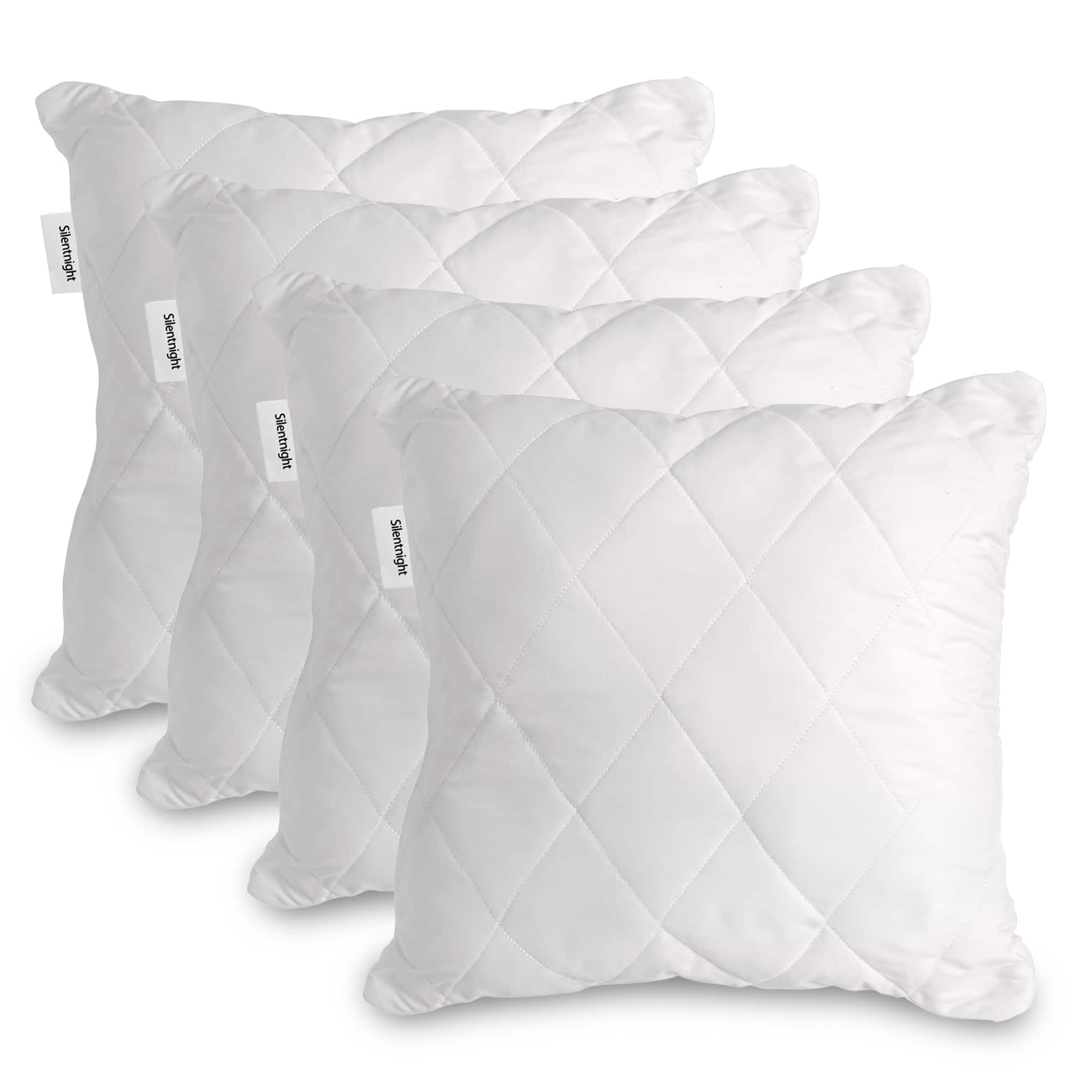 Silentnight Quilted Cushion Inserts - Luxurious Cushions Pads with Quilted Cover, Bouncy Fibres, Hypoallergenic and Machine Washable - 45 x 45cm (18" x 18") - 4 Pack