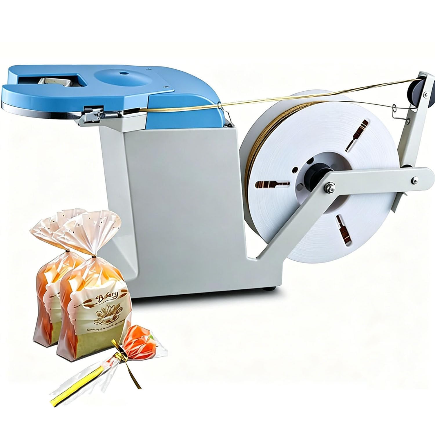 Coakue Multicolor Electric Semi-Auto Bag Closure, Semi-Automatic Twist Tie Machine, Bakery & Deli Twist Tie Machine, Secure Sealing And Bundling In Bread, Toys, And Craft Projects