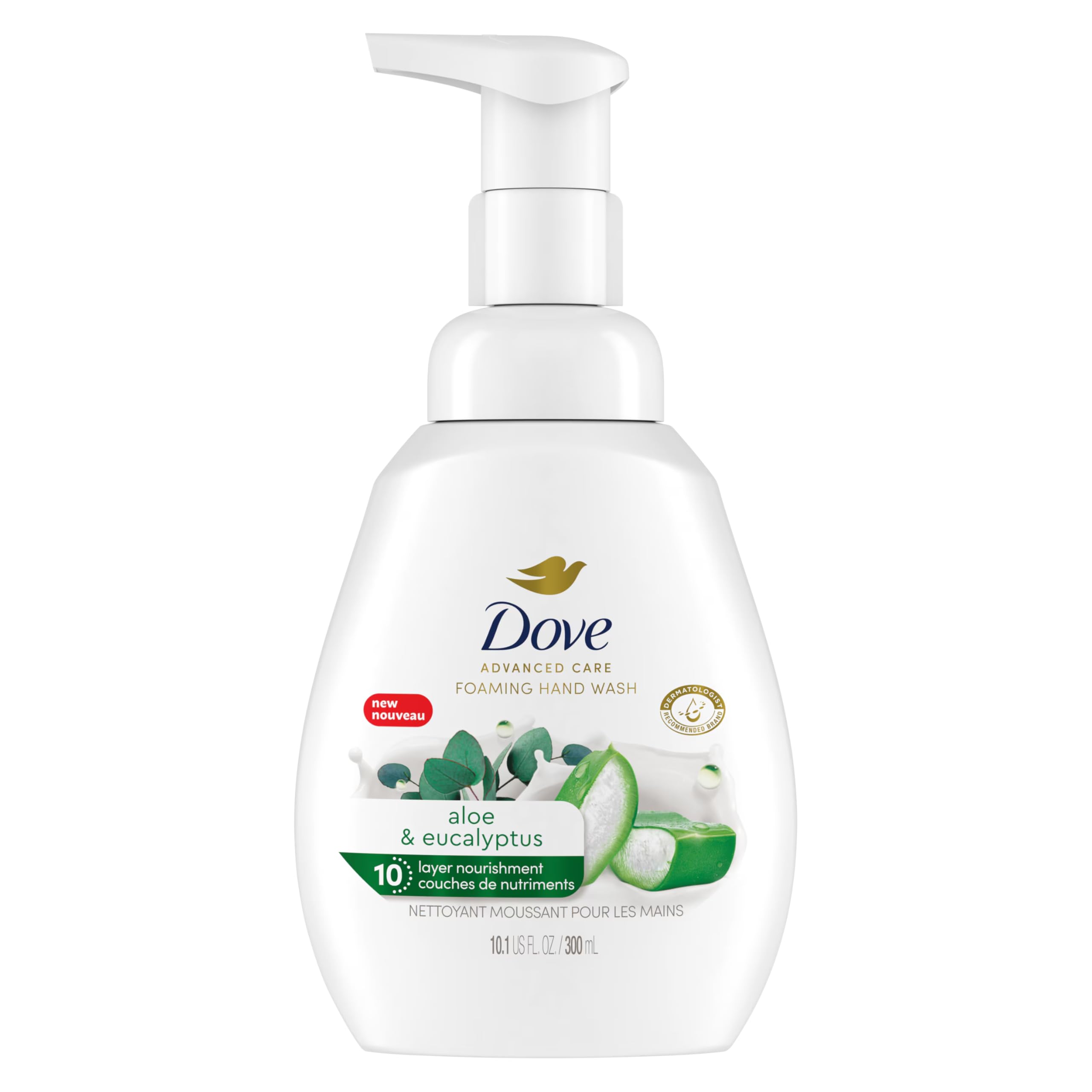 Photo 1 of Dove, Nourishing Foaming Hand Wash, Aloe & Eucalyptus, 10.1 fl oz (300 ml)