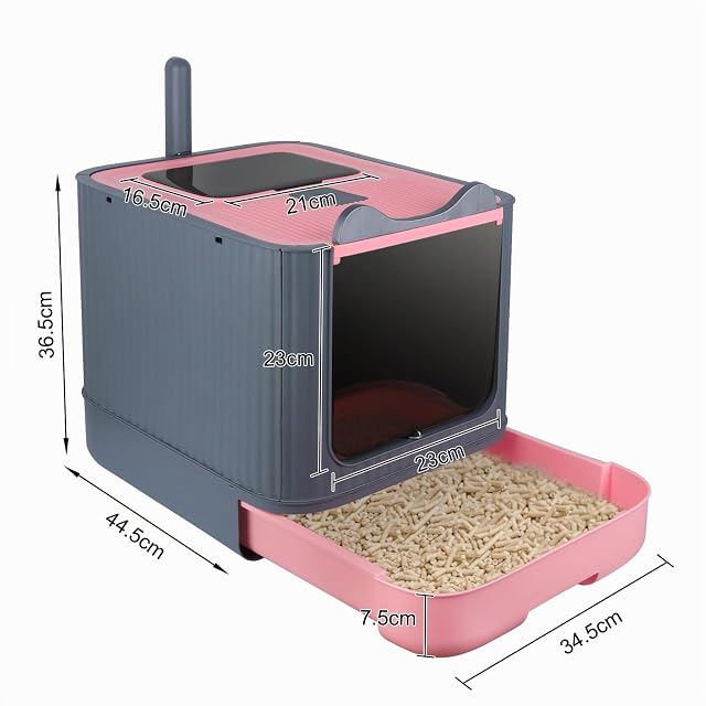 Foto 4 de 8 de Bandeja para Gatos y Conejos Grande de Acero Inoxidable - Casita Automática Autolimpiante