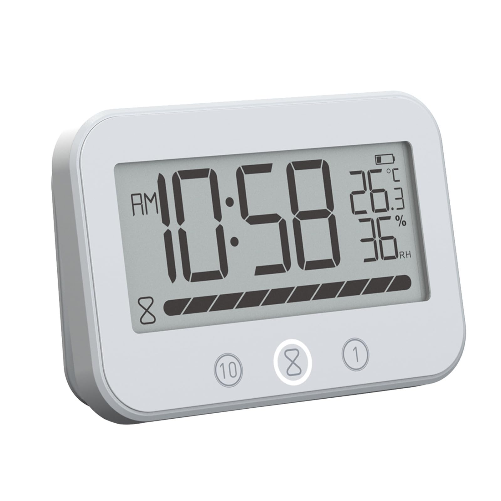 REDYY Multifunctional Shower Clock Bathroom Clock with Countdown Timer, Waterproof Designs Temperature Display for Home Use